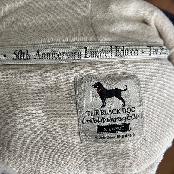 The Black Dog Women's Cream Hoodie Sweater - Picture 2 of 7